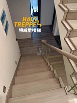 Twebu indoor overall decker European duplex attic Simple double beam oblique beam steel and wood custom loft stairs