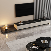 Rama red light extravagant marble telescopic TV cabinet tea table combined small family type living room rear modern ground cabinet 8004