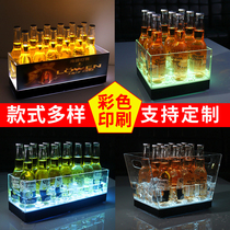 ktv bar luminous ice bucket Commercial led creative champagne red wine large ice bucket Plastic beer bucket Acrylic