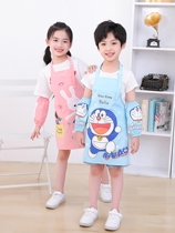 Primary school Childrens drawing clothes Children dishwashing apron Apron Bib Waterproof Kitchen Kid Fine Art Raw Clothes Painting Hood Clothes