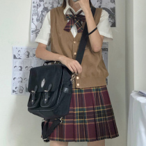 jk uniform skirt genuine suit full set vest vest female college style original Japanese student cardigan sweater autumn