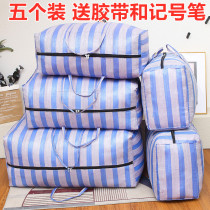 5 woven bags moving artifact storage oversized nylon bag school mail duffel bag snakeskin bag