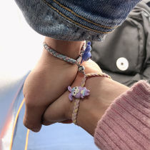  Spongebob Squarepants sent big star a couple of bracelets female summer niche design best friend hand ornaments woven hand rope