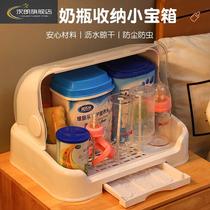 Put baby bottle containing box baby special dust-proof cutlery assistant containing box drying drain and shelve shelf with lid