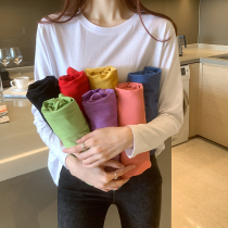 Autumn Korean version of pregnant womens top long cotton base shirt womens long sleeve round neck T-shirt fashion hot mom foreign style