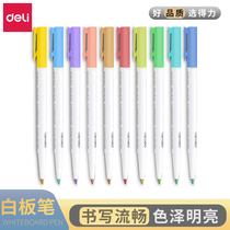 Del Stationery s504 Whiteboard pen Erasable Childrens Color Set Water Color Pen Painting Stroke Brush Office Learning Teaching Pen Fine Head Wink Pen Mark Mark Pen Key Pen