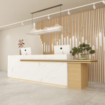 Custom modern training institution marble front desk reception desk hotel bar cashier counter Office