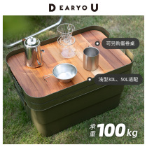 RISU Japan Imported Storage Box Finishing Box Stackable Car Trunk Bearing 100kg Outdoor Camping
