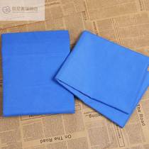 Pure blue bed linen quilt cover pillowcase college student dorm room special single up and down m mi three sets
