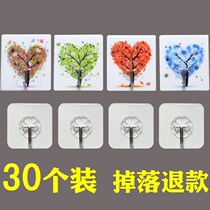 Kitchen Bathroom Hanger Wall Hook Free of scratched nail glued door rear hang sticking hook viscose powerful load-bearing wall free of nails