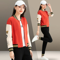 Leisure sports suit women Spring and Autumn new large size loose long sleeve running suit three pieces ANTA E ERKE