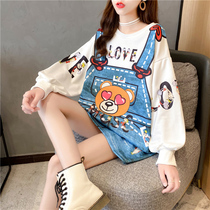 Net red pregnant womens clothes in the long spring and autumn Korean version of the tide hot mom loose fashion design