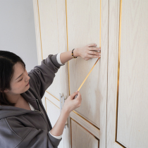 Wardrobe decoration strip self-adhesive cabinet door cabinet frame gold sticker bedroom door transformation beautiful side strip beautiful seam sticker