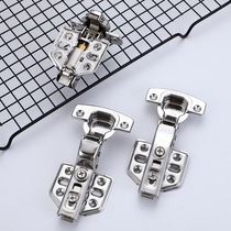 304 stainless steel hydraulic hinge closet wardrobe buffer thickened 3 0 mm spring damping aircraft hinge smoke bucket hardware