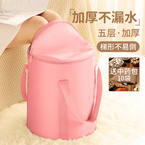 Foldable shrink foot bag deep bucket over calf home portable travel artifact foot bath artifact foot bath