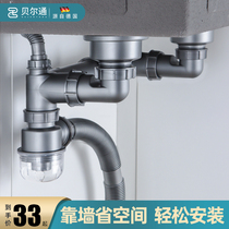 Vegetable washing basin sewer fittings kitchen downpipe sleeve sink sink drain pipe sink drain water sink
