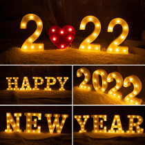 NEW YEAR 2022 Luminous Digital LED Light Decoration NEW YEARs Eve NEW YEAR Scene Scene Arrangement