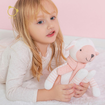 SoftLife baby small sheep full cotton wool line doll accompanied by entrance baby nibbling and coaxing cute paparazzi