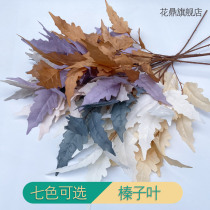 Wedding Hazelnut Leaf King Kong Leaf Hotel Wall Hanging Wedding Auditorium Ceiling Decorated with Flower Art Road Flower Materials