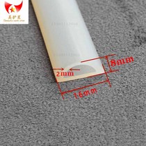 Transparent D-type silicone sealing strip baking oven steaming cabinet decorative glass steel white high and low temperature anti-aging rubber strip