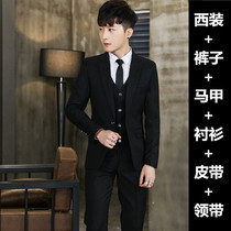 Three-piece suit autumn Korean suit male handsome slim mans suit suit jacket Youth student tide