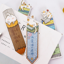 The book has its own Meow original hand-painted paper box cartoon cute creative hipster 30 bookmarks for students