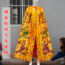 Embroidery Kowloon robe The statue of the Buddhas statue The statue of the cloister jade Emperor Jade Emperor Jade Emperor Su embroidered embroidery gold thread Taishan grandma robe