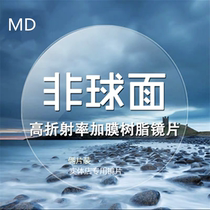 1 56 1 61 1 67 1 74 Aspherical anti-wear HD resin anti-blue lens with myopia eyes 2 pieces