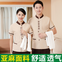 Hotel room cleaning overalls female summer suit Property cleaner cleaning aunt long and short sleeve clothing male