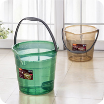Plastic thick drop-resistant large transparent portable bucket household laundry bucket wash car wash cleaning storage bucket portable bucket