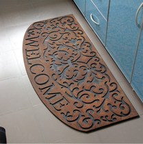 Free-to-wash European-style home rubber entrance floor mat anti-slip foot cushion door hall door cushion waterproof rubbing dirt into the doormat can cut