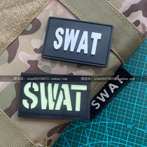 Luminous SWAT morale badge helmet badge rubber PVC hook and loop badge Chinese and English reflective vest badge badge