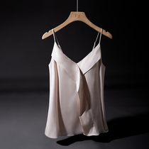 Chiffon suspender with chest pad one-piece cross v-neck adjustable thin shoulder strap new inner thin base vest for women