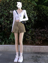 Early spring salt department wearing a hitch-style retro chic-sister light cooked fashion fried street sweet and spicy blouse dresses Two suits