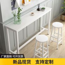 Window long table white bar table bar table and chair combination balcony household partition wall simple small apartment