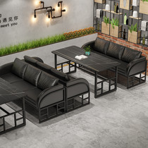 Industrial style bar clean Bar Cafe card seat sofa Western restaurant Bistro music dining bar table and chair commercial combination