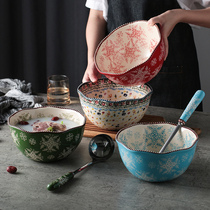 Ceramic Big Soup Bowl Household Ramen Bowl Super Large