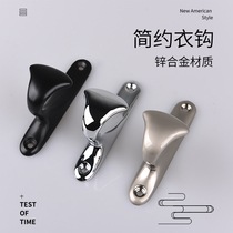 Wardrobe clothes hook IKEA door rear adhesive hook clothes hook hanging single wooden door Creative Hall single hook metal wall