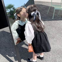 Girls  dresses 2021 new suit skirts childrens Western style net red skirts spring and autumn princess skirts female baby autumn clothes