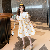 Big girl dress summer dress 2021 new net red foreign style summer girl princess dress thin childrens clothing skirt