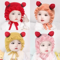 Baby Christmas Hat Baby Knit Hat Child 0 June Baby Hat Cute Super Cute Ear Hat Woman Baby Hat