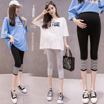 Pregnant women leggings summer thin slacks modal seven points leggings outside wearing tide mom pregnant pants summer clothes