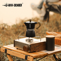 MHW-3BOMBER Bomber Moka Pot Manual Coffee Pot Home Outdoor Italian Concentrated Octagonal Pot