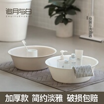 Japanese washbasin household adult washbasin plastic large and small laundry basin baby baby basin simple foot wash basin