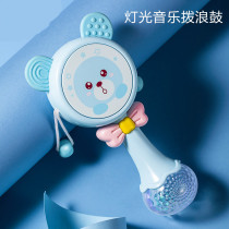 Baby rattle can bite 3-6 three months newborn baby hand drum music stick rattle toy 0-1 year old
