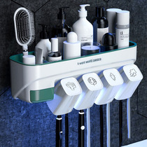 Toothbrush shelve toilet electric toothbrush cup gargling cup free of punch suction wall wall-mounted tooth cylinder tooth suit
