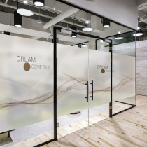 Fashionable fashion line company commercial frosted glass sticker office meeting room Hall glass film customization