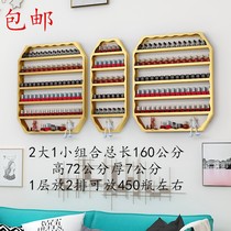 Nordic wall shelf Cosmetics nail polish wall-mounted wrought iron multi-layer storage rack Nail rack display cabinet