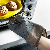 Microwave silicone insulation gloves kitchen household thickened high temperature resistant anti-scalding oven baking special gloves 2