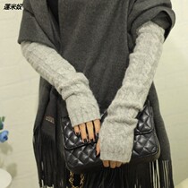 Wool arm sleeve false sleeve female winter thickened long knitted wool thread gloves to keep arm warm